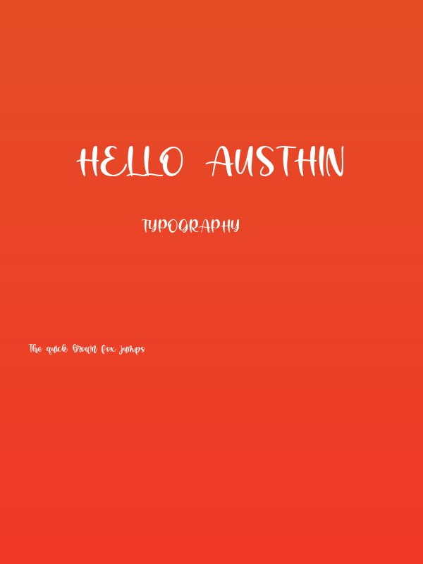 Hello Austhin Poster