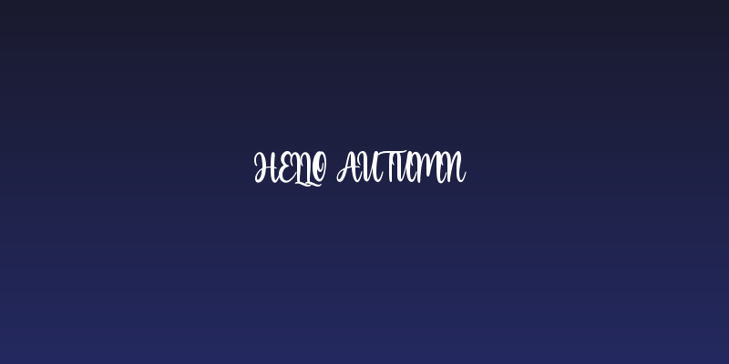 Hello Autumn Social Header