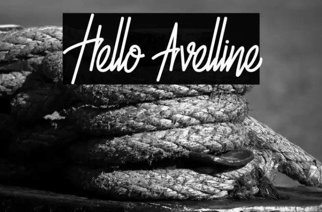 Hello Avelline Font examples