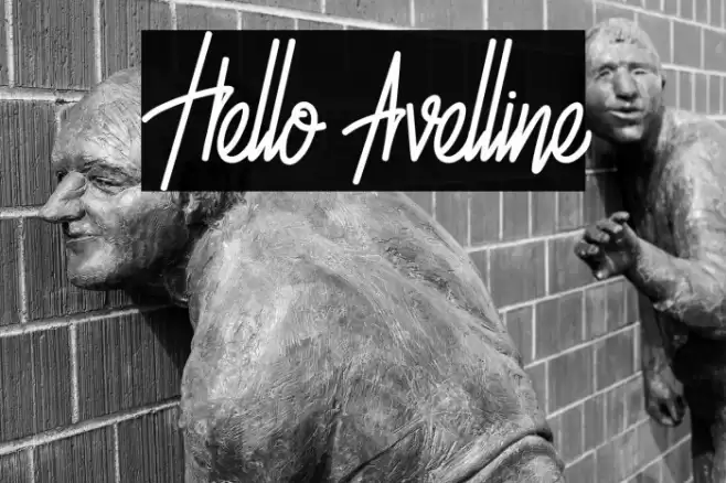 Hello Avelline Font examples