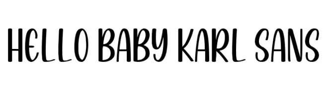 Hello Baby Karl Sans  Frei Schriftart Herunterladen