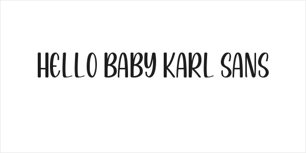 Hello Baby Karl Sans Logo