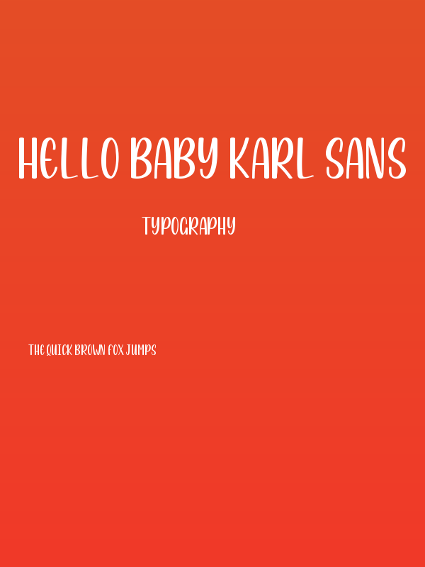 Hello Baby Karl Sans Poster