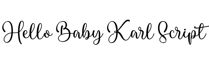 Hello Baby Karl Script  les polices de caractères gratuit tlcharger
