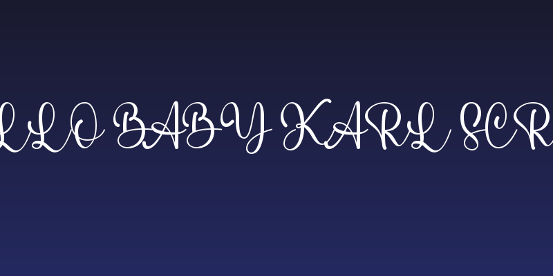 Hello Baby Karl Script Social Header