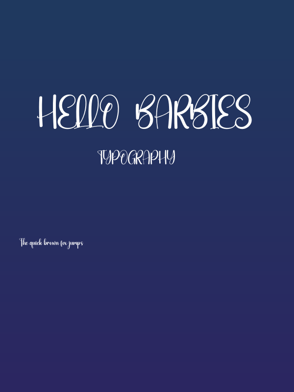 Hello Barbies Poster