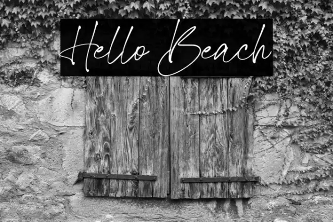 Hello Beach Font examples