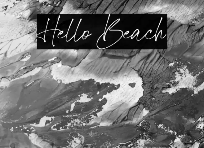 Hello Beach Font examples