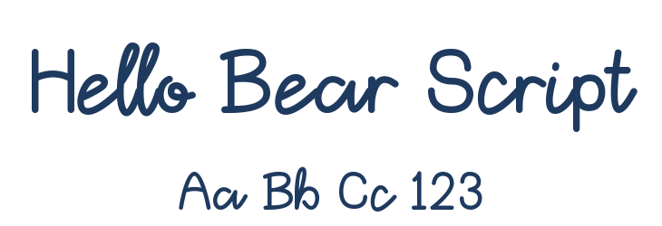 Hello Bear Script Font Preview