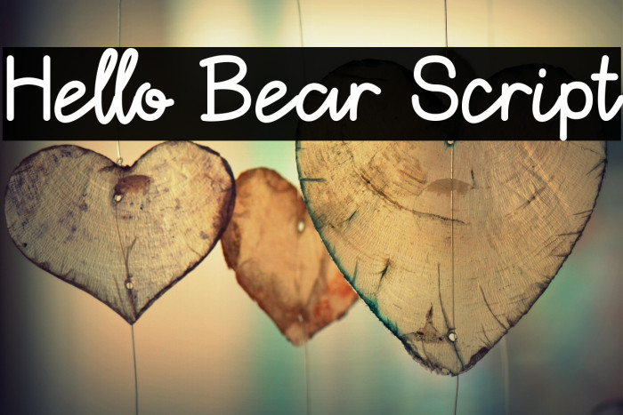 Hello Bear Script Example 1