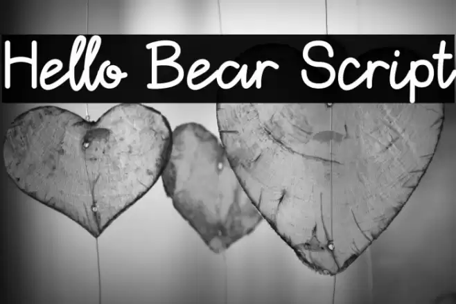 Hello Bear Script Font examples