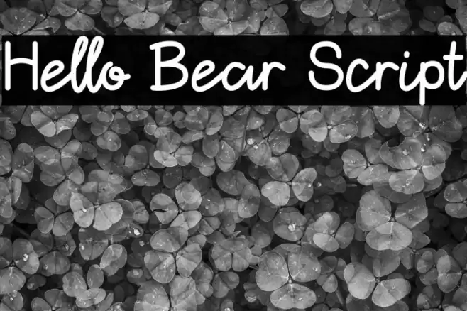 Hello Bear Script Font examples