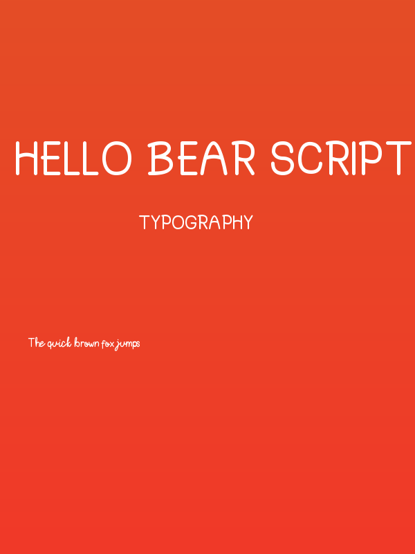 Hello Bear Script Poster