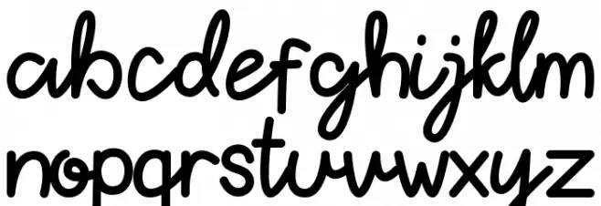 Hello Bear Script Font LOWERCASE