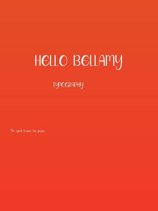 Hello Bellamy Poster