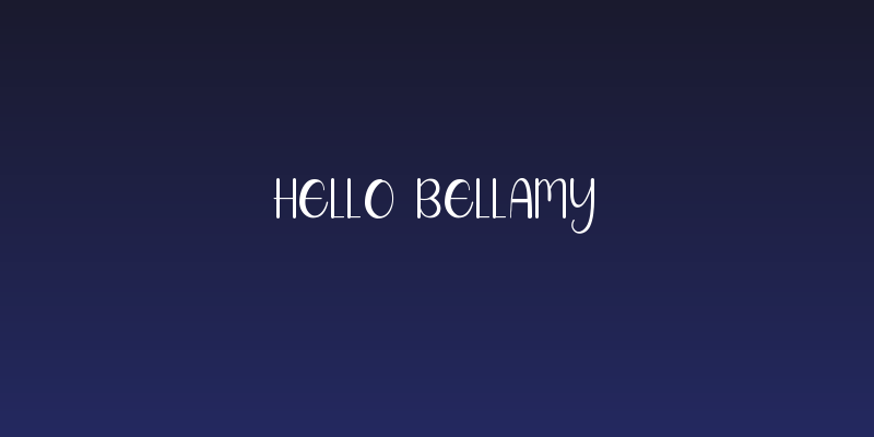 Hello Bellamy Social Header