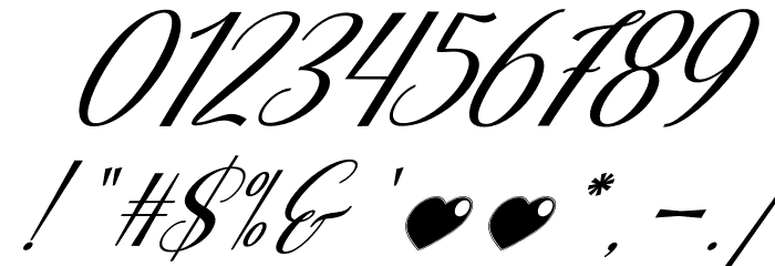 Hello Beloved Italic Font OTHER CHARS
