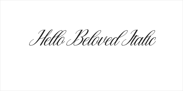 Hello Beloved Italic Logo