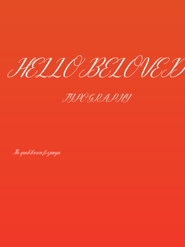 Hello Beloved Italic Poster