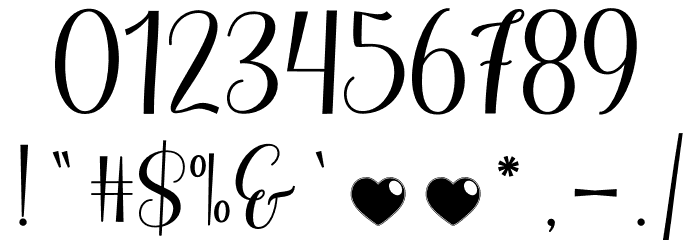 Hello Beloved Font OTHER CHARS