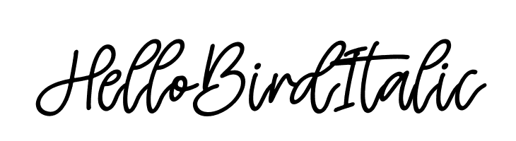 Hello Bird Italic  font caratteri gratis