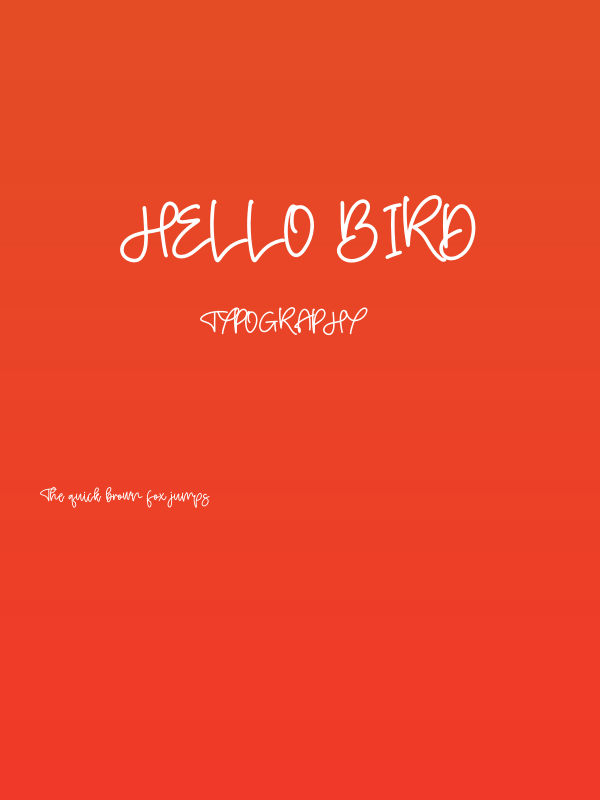 Hello Bird Poster