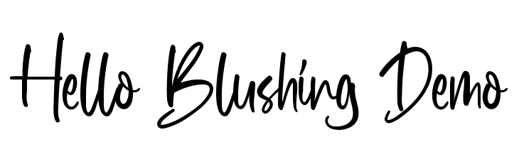 Hello Blushing Demo  les polices de caractères gratuit tlcharger