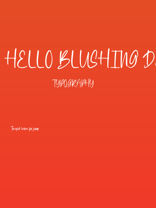 Hello Blushing Demo Poster