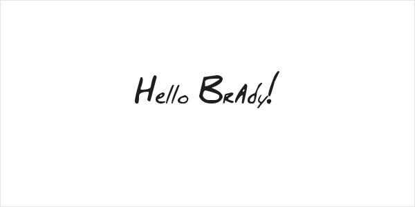 Hello Brady! Logo