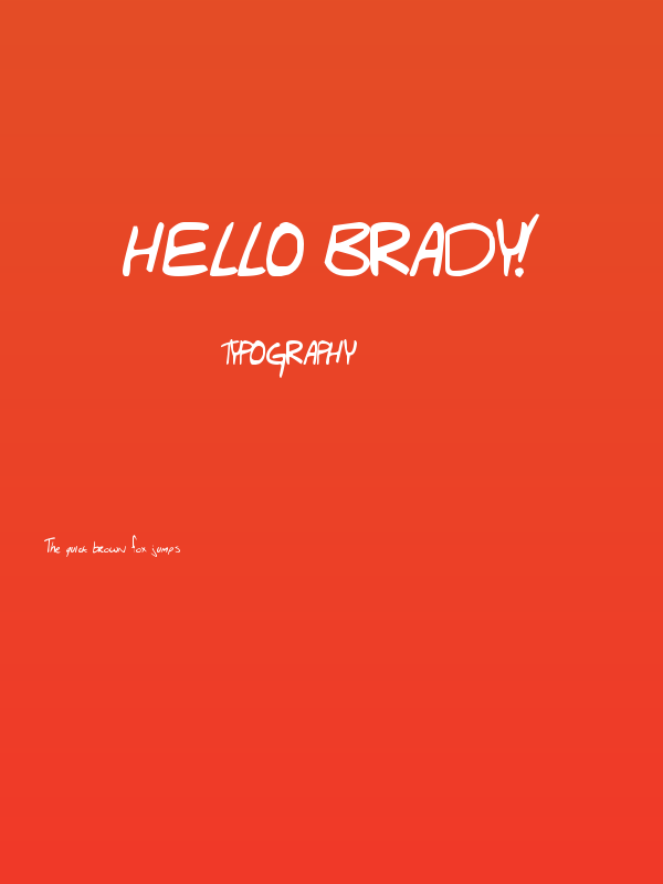Hello Brady! Poster