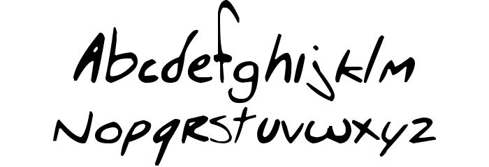 Hello Brady! Font LOWERCASE