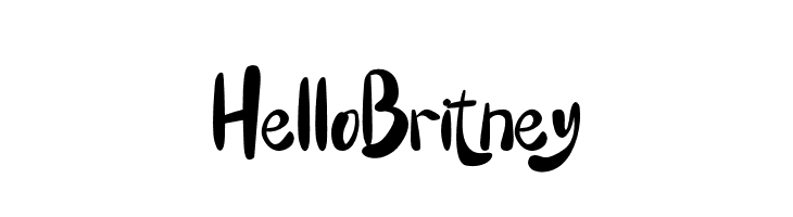 Hello Britney  नि: शुल्क फ़ॉन्ट्स डाउनलोड