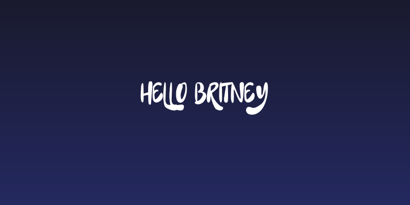 Hello Britney Social Header