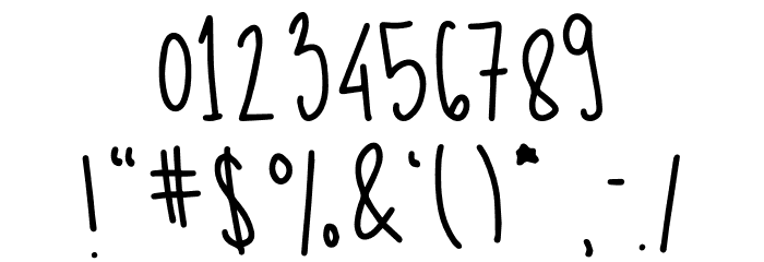 Hello Brownie Font OTHER CHARS