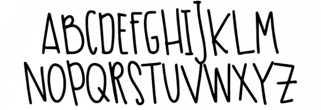 Hello Brownie Schriftart Groß