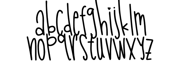 Hello Brownie Font LOWERCASE
