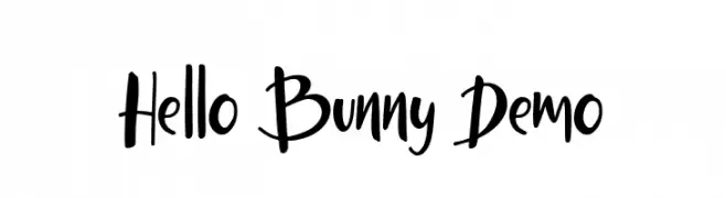 Hello Bunny Demo  Fuentes Gratis Descargar