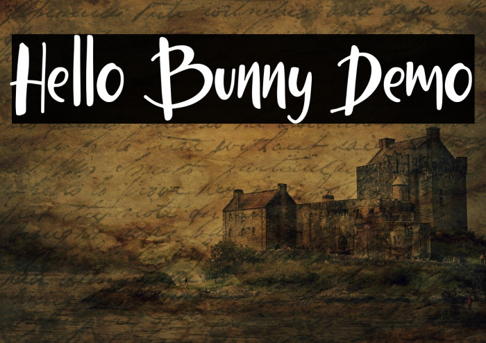 Hello Bunny Demo Font examples