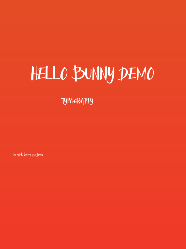 Hello Bunny Demo Poster