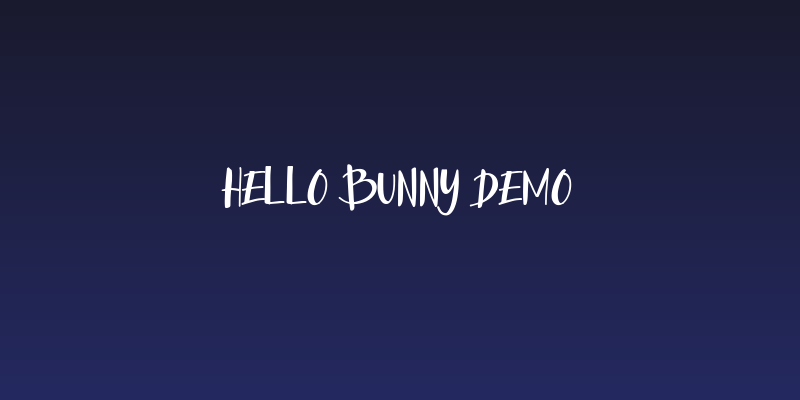 Hello Bunny Demo Social Header