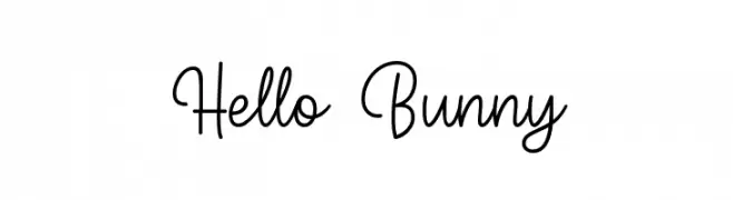 Hello Bunny  नि: शुल्क फ़ॉन्ट्स डाउनलोड