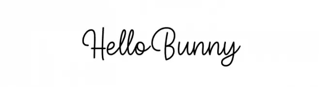 Hello Bunny  Frei Schriftart Herunterladen