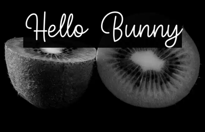 Hello Bunny Font examples