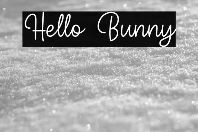 Hello Bunny Font examples