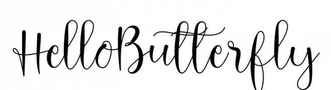 Hello Butterfly  Frei Schriftart Herunterladen