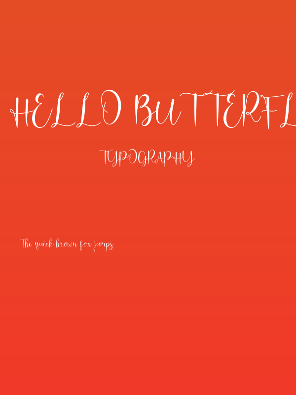 Hello Butterfly Poster