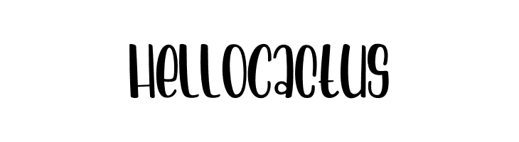 Hello Cactus  les polices de caractères gratuit tlcharger
