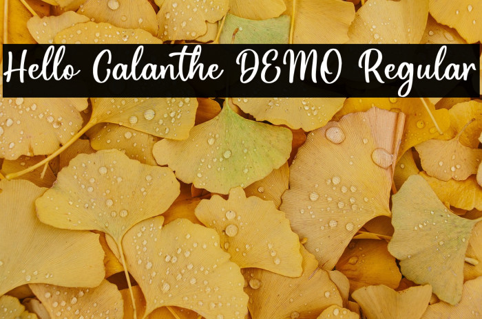 Hello Calanthe DEMO Regular Example 1