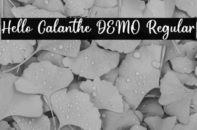 Hello Calanthe DEMO Regular Font examples