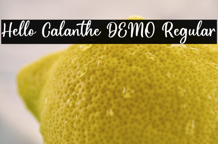 Hello Calanthe DEMO Regular Example 2